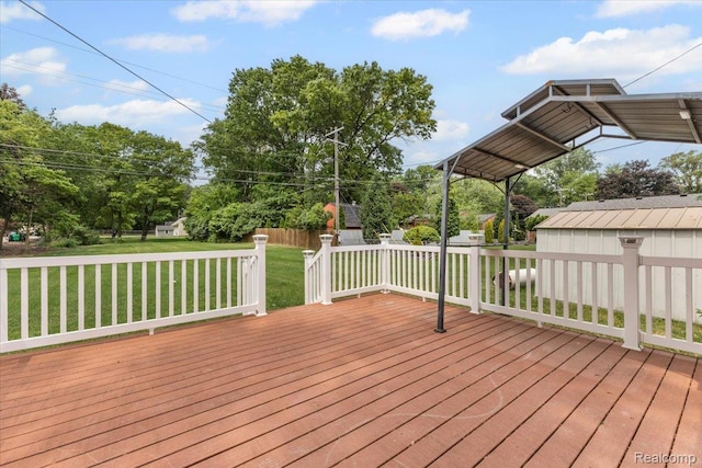 12115 Newburgh Rd, Livonia, MI 48150 - deck featuring a lawn