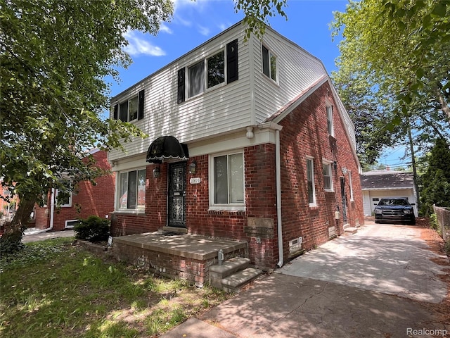 21421 Bournemouth St, Taylor, MI 48225 - view of front facade with brick siding and driveway