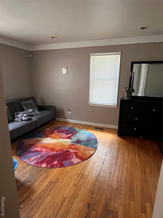 21421 Bournemouth St, Taylor, MI 48225 - living area with hardwood / wood-style floors and baseboards