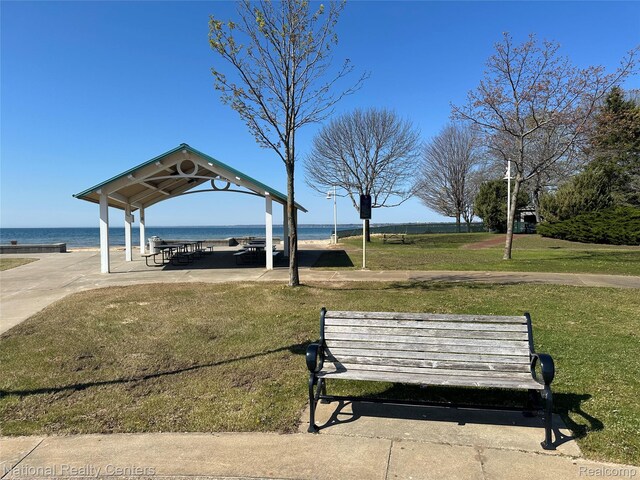 1390 N US-23, East Tawas, MI 48730 - view of home's community featuring a lawn, a gazebo, and a water view