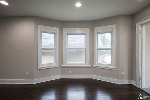 901 Chicago Blvd, Detroit, MI 48202 - spare room featuring dark wood-style flooring and recessed lighting
