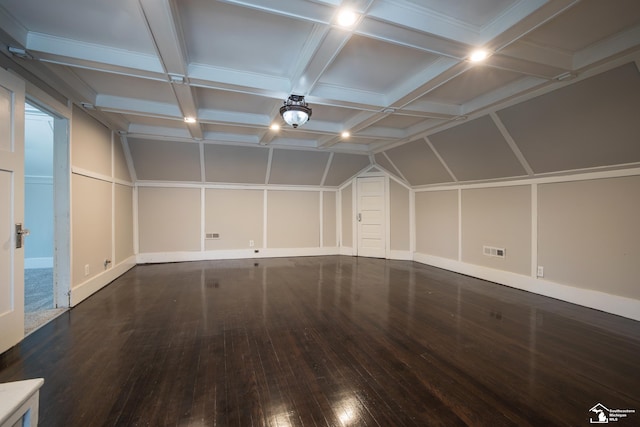 901 Chicago Blvd, Detroit, MI 48202 - additional living space featuring hardwood / wood-style flooring and beam ceiling
