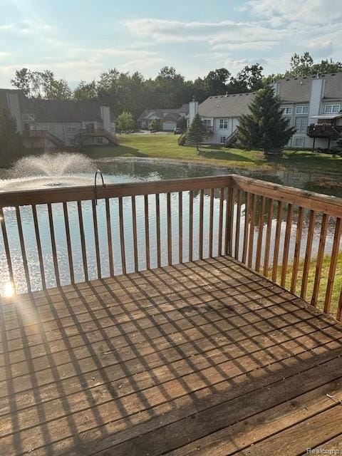 5959 Augusta Ln Unit 20, Grand Blanc, MI 48439 - deck with a water view and a residential view