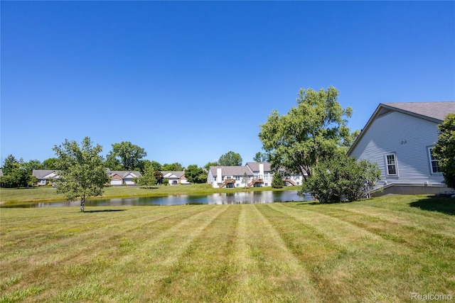 5959 Augusta Ln Unit 20, Grand Blanc, MI 48439 - view of green lawn featuring a residential view and a water view