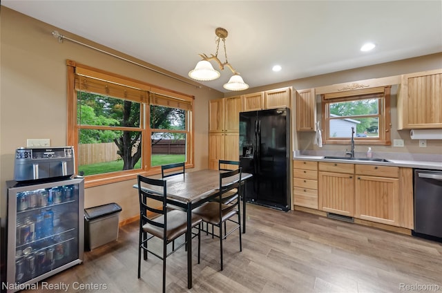 1471 Eldon Ct, Gladwin, MI 48624 - dining space with light wood-type flooring and recessed lighting