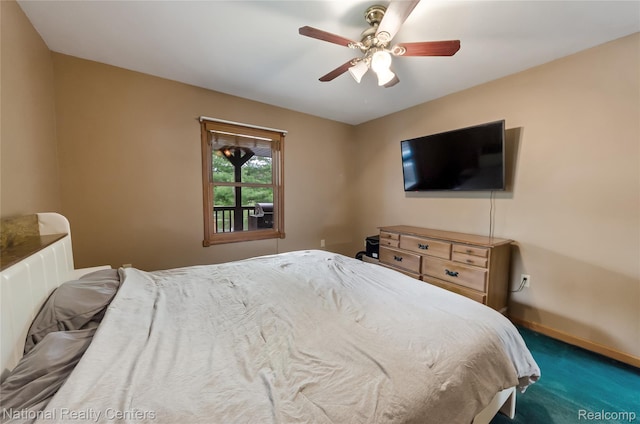 1471 Eldon Ct, Gladwin, MI 48624 - bedroom featuring carpet floors and ceiling fan