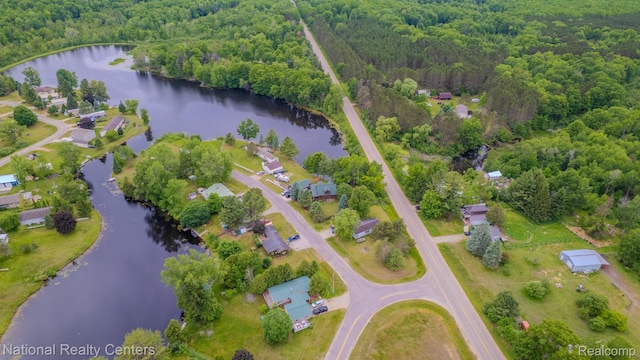 1471 Eldon Ct, Gladwin, MI 48624 - aerial view of a forest and a large body of water