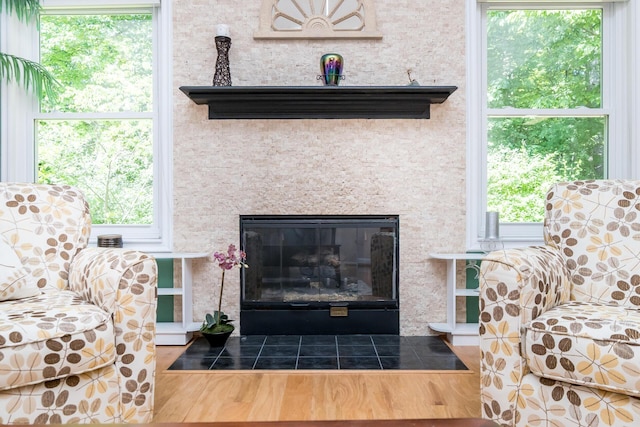 3105 Earlmoore Ln, Ann Arbor, MI 48105 - detailed view of a fireplace with flush hearth
