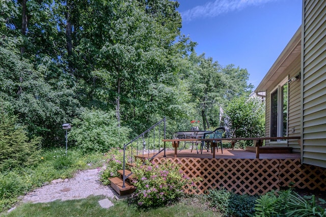 3105 Earlmoore Ln, Ann Arbor, MI 48105 - view of yard featuring a wooden deck