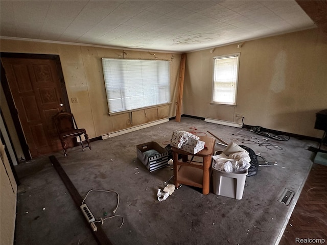 12910 Wilbur Rd, Clinton, MI 49236 - spare room featuring baseboard heating