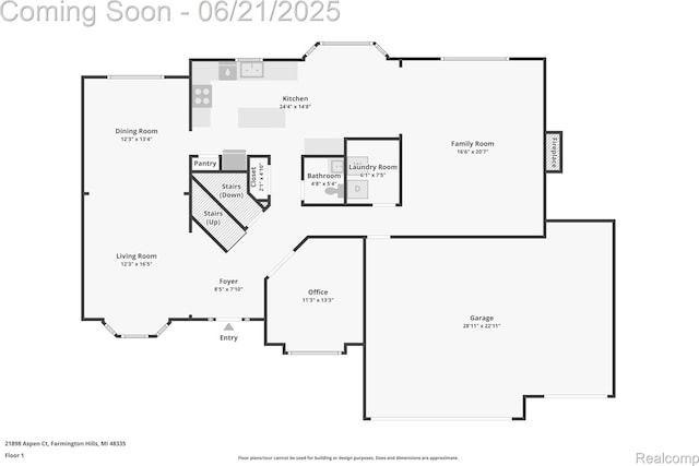 21898 Aspen Ct, Farmington Hills, MI 48335 - view of room layout