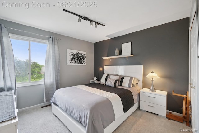 21898 Aspen Ct, Farmington Hills, MI 48335 - bedroom with light carpet and rail lighting