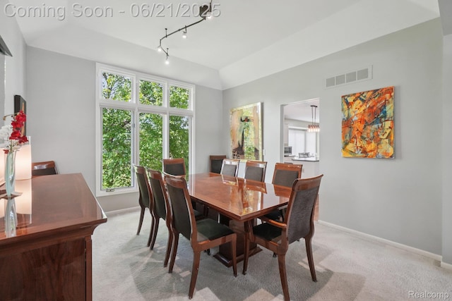 21898 Aspen Ct, Farmington Hills, MI 48335 - dining room with light colored carpet and rail lighting