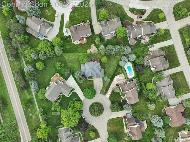21898 Aspen Ct, Farmington Hills, MI 48335 - aerial view of property's location with nearby suburban area