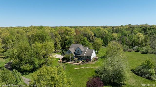 1355 Maxfield Rd, Brighton, MI 48114 - view from above of property featuring a forest