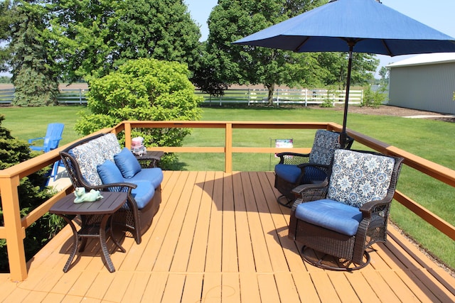 7680 S Warner Ave, Fremont, MI 49412 - view of wooden deck