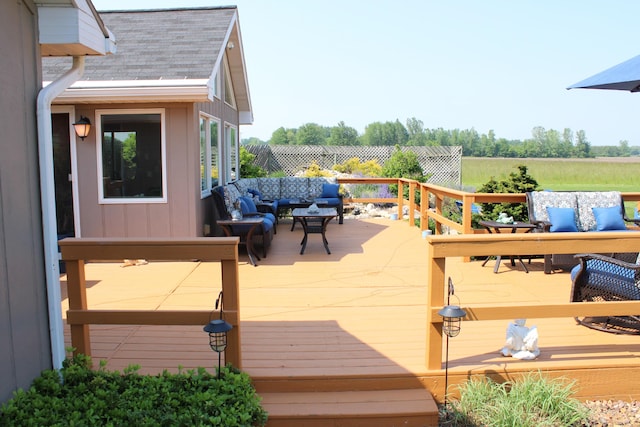 7680 S Warner Ave, Fremont, MI 49412 - wooden deck featuring outdoor lounge area