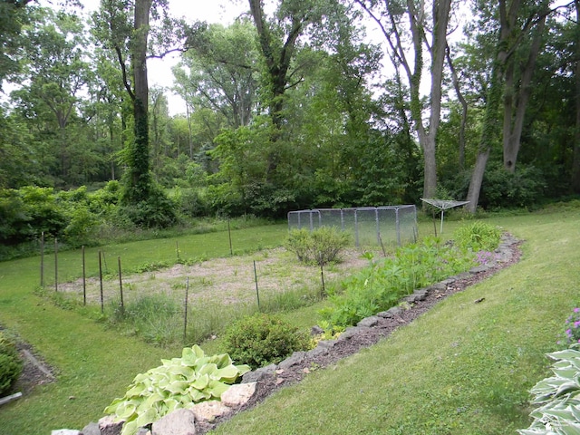 6864 Hazeldell Dr, Temperance, MI 48182 - view of grassy yard featuring a garden