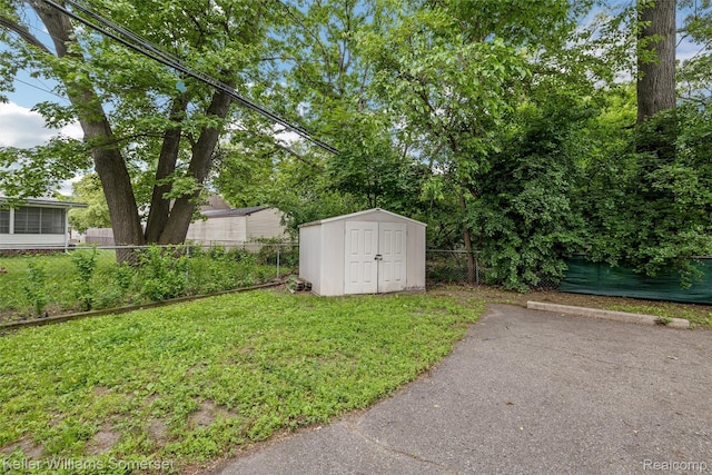 1545 W 9 Mile Rd, Ferndale, MI 48220 - fenced backyard with a shed