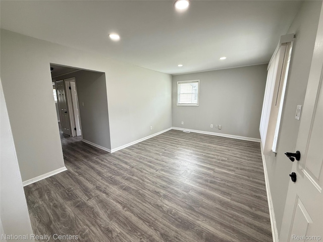 23074 Bolam Ave, Warren, MI 48089 - spare room featuring dark wood finished floors and recessed lighting