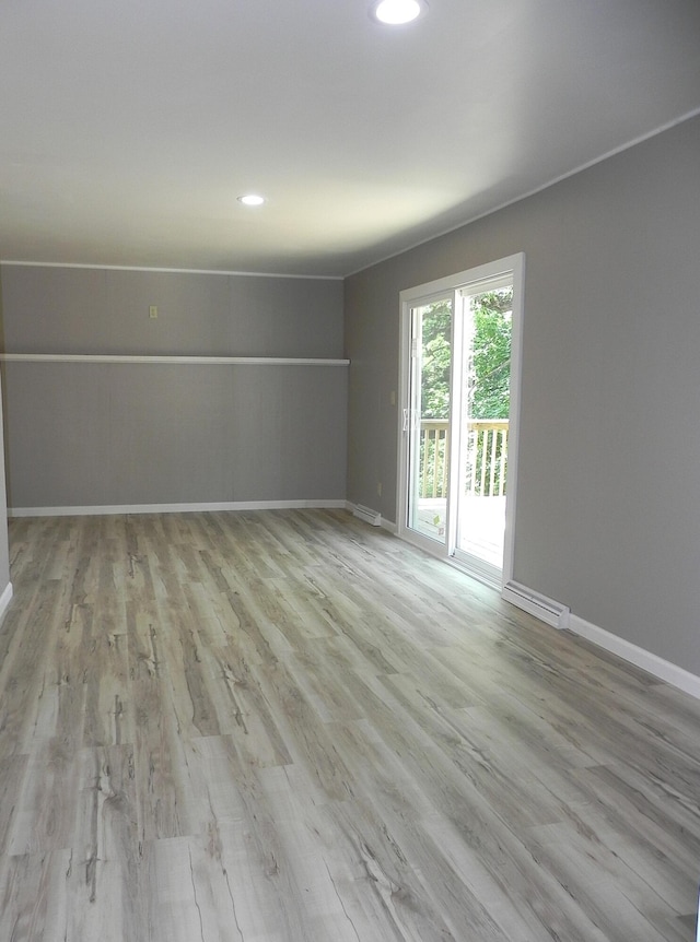 26370 S Shore Dr, Mendon, MI 49072 - empty room featuring wood finished floors and recessed lighting
