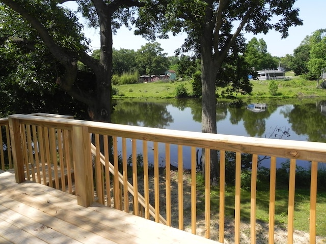 26370 S Shore Dr, Mendon, MI 49072 - wooden terrace with a water view and view of scattered trees