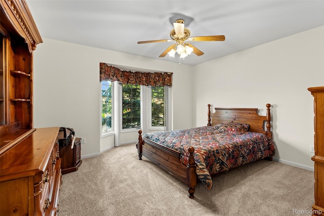 2896 Chippewa Ct, Troy, MI 48085 - bedroom with light colored carpet and a ceiling fan