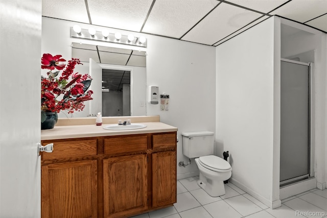 2896 Chippewa Ct, Troy, MI 48085 - full bath featuring a stall shower, vanity, and tile patterned flooring