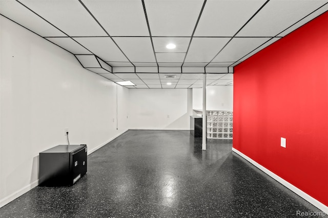 2896 Chippewa Ct, Troy, MI 48085 - finished basement with a drop ceiling