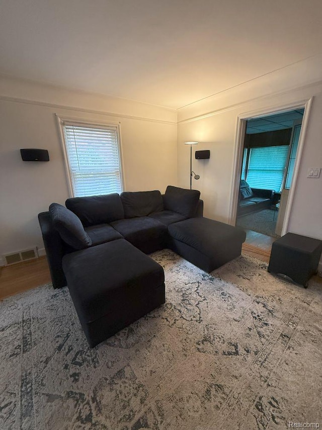 2130 Geneva St, Dearborn, MI 48124 - living room featuring wood finished floors
