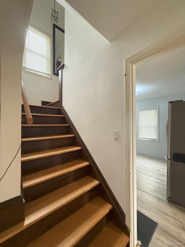 2130 Geneva St, Dearborn, MI 48124 - stairway with wood finished floors