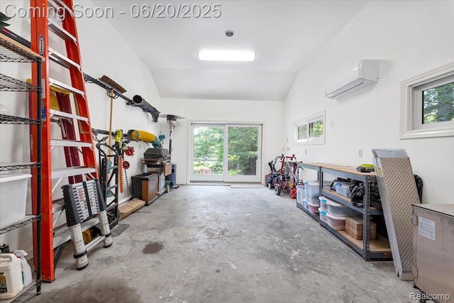21089 Thorofare Rd, Grosse Ile, MI 48138 - garage with a wall unit AC