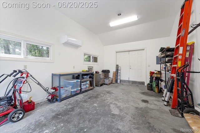 21089 Thorofare Rd, Grosse Ile, MI 48138 - garage featuring a wall unit AC