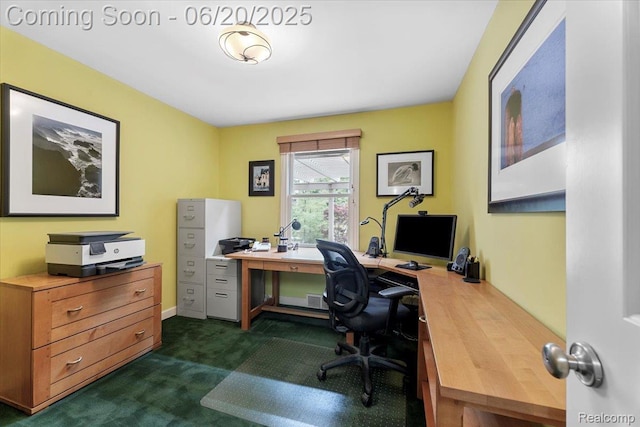 21089 Thorofare Rd, Grosse Ile, MI 48138 - office area with dark carpet
