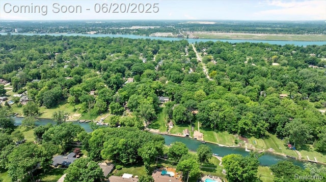 21089 Thorofare Rd, Grosse Ile, MI 48138 - drone / aerial view of a large body of water