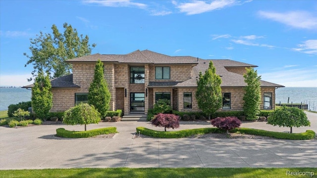 8349 Dixie Hwy, Ira, MI 48023 - view of front facade featuring a water view and stone siding