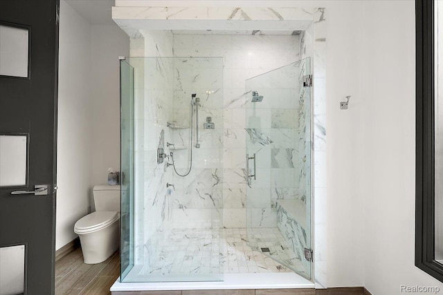 8349 Dixie Hwy, Ira, MI 48023 - full bath with a marble finish shower and wood finished floors