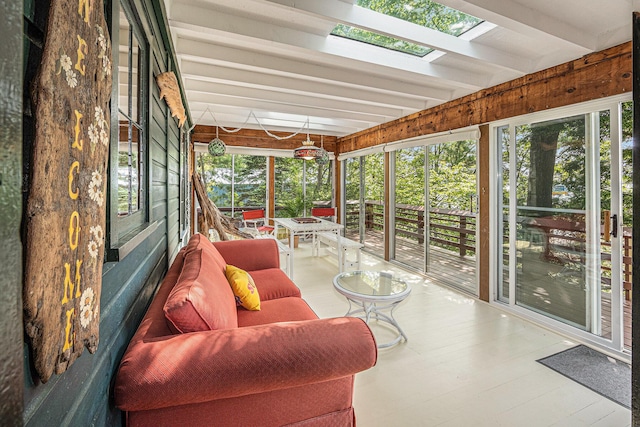 8641 N Perry Ave, Pentwater, MI 49449 - sunroom / solarium with a skylight and plenty of natural light