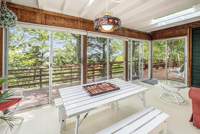 8641 N Perry Ave, Pentwater, MI 49449 - sunroom / solarium with a skylight and plenty of natural light