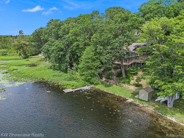 332 Community Dr, Battle Creek, MI 49014 - water view with a boat dock