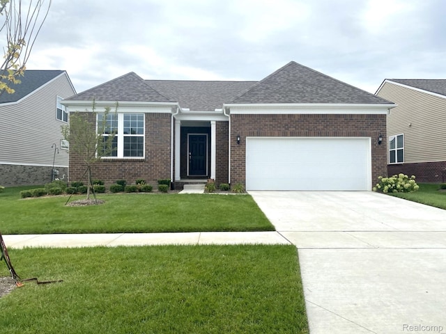 50260 Cromwell St, Canton, MI 48188 - single story home featuring roof with shingles, an attached garage, brick siding, and concrete driveway