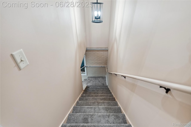 11852 Rathbun Rd, Birch Run, MI 48415 - staircase featuring carpet