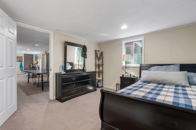 2062 Wildwood Trl, Saline, MI 48176 - bedroom with light colored carpet and recessed lighting