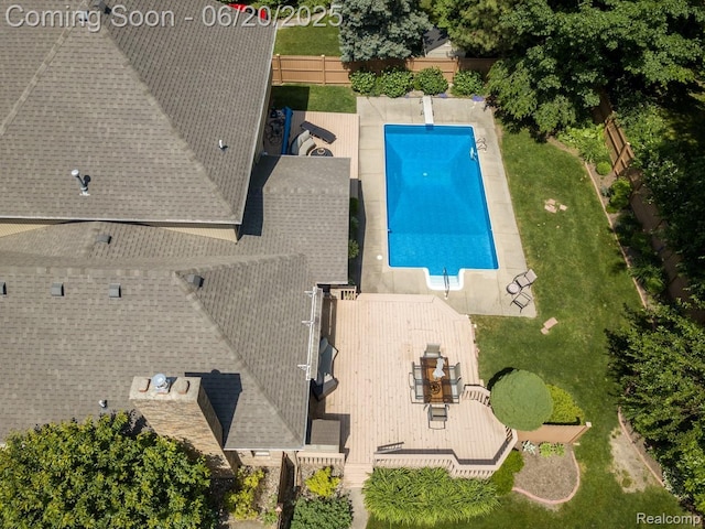 1484 Kings Pointe Rd, Grand Blanc, MI 48439 - aerial view of property and surrounding area with a pool