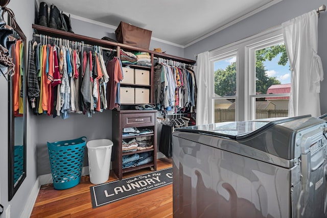 128 E Walnut St, Hastings, MI 49058 - walk in closet featuring wood finished floors