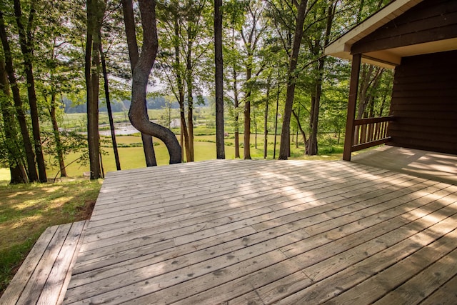 5774 N Wayne Ave, Pentwater, MI 49449 - view of wooden terrace