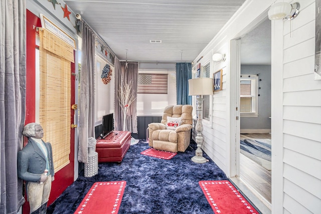 378 Goguac St W, Battle Creek, MI 49015 - living area featuring carpet flooring and baseboards