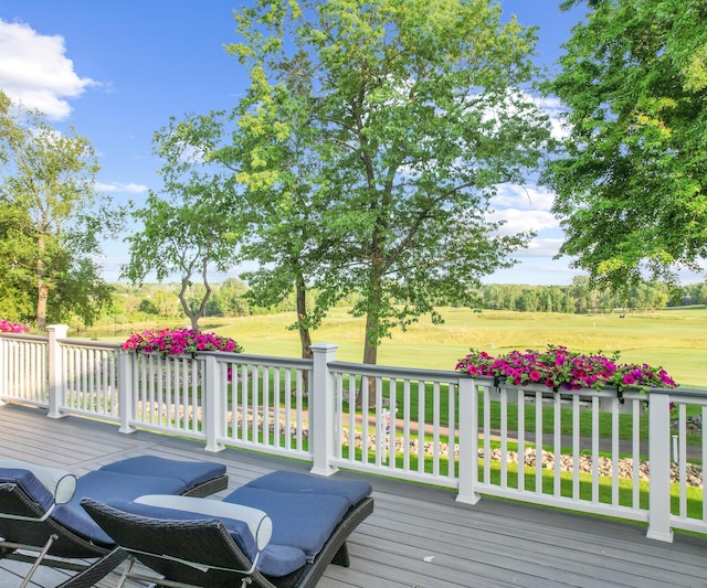 5011 Rockaway Ln, Clarkston, MI 48348 - wooden deck with golf course view