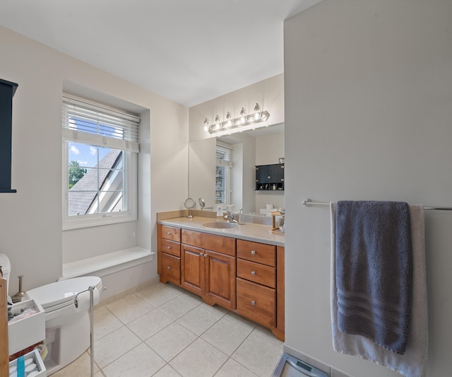 5011 Rockaway Ln, Clarkston, MI 48348 - bathroom featuring vanity and tile patterned floors