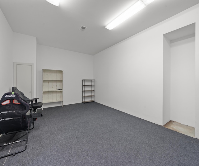 5011 Rockaway Ln, Clarkston, MI 48348 - miscellaneous room with dark carpet